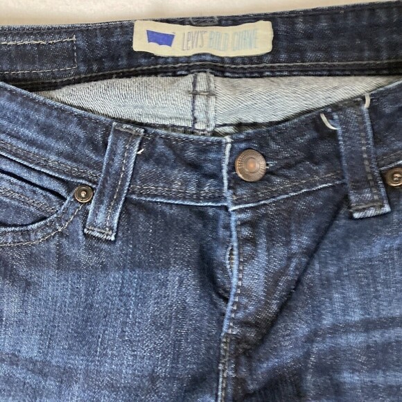 LEVIS Bold Curve Flared Jeans Womens Size 7 M Blue Dark Wash Denim Stretch - Picture 5 of 8